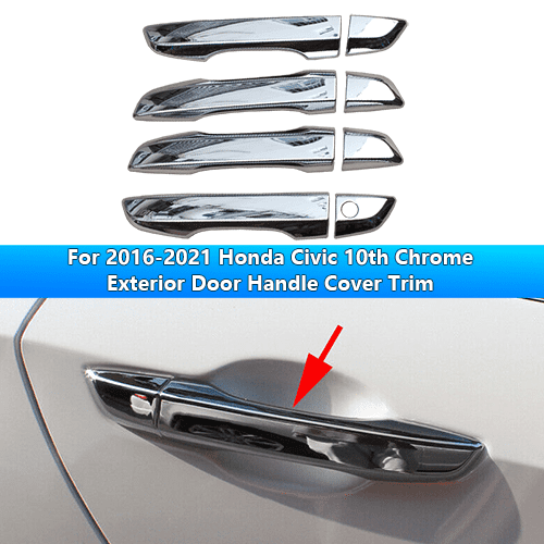 ABS Chrome Door Outside Handle Molded Cover Trim for Honda for Civic 10th 19-2021-