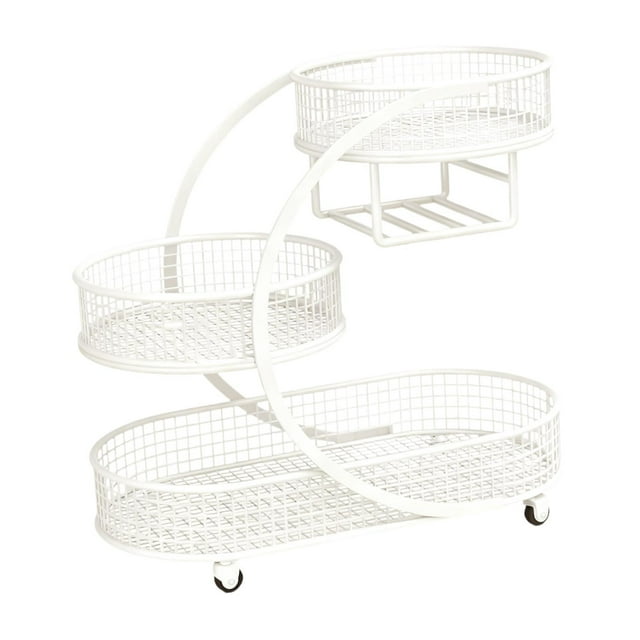 Soporte para , Frutero, Decoración Del Hogar, Cestas para Guardar Pan, Soporte para Cesta de Verduras, Cuenco para Encimera de Sala de Blanco