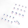 thumbnail image 3 of Fofosbeauty 24pcs Square Fake Nails, Press on False Nails,French Blue, 3 of 8