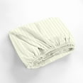 thumbnail image 6 of 900 Thread Count 100% Egyptian Cotton 3-Piece Fitted Sheet ( 1 Fitted Sheet + 2 Pillow Covers) 18 Inches Deep Pocket Size Queen Color Ivory Stripe, 6 of 6
