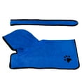 thumbnail image 1 of Albornoz de microfibra para perros, toalla de baño para perros, toalla para secar después del baño o M-Blue, 1 of 9