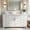 White, variant on 60" Bathroom Vanity Base Cabinet with 2 Soft-Close Double Doors, 1 Large Drawer, 6 Small Drawers & 2 Small Flip Storage Compartments, Blue