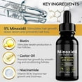 thumbnail image 4 of Suero capilar al 5 %, suero capilar con biotina y minoxidil más saludable y fuerte para hombres y mujeres, aceite capilar para cabello dañado, 4 of 5