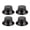 Black, Gold, variant on NFTIGB 4 PCS Speed Tone Volume Control Knobs for EPI LP Electric Guitar Replacement Parts (Black / Gold, 1 x 0.5 inches / 2.6 x 1.3 cm)