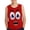 Tops-A276Red, variant on Sleeveless Tank Top for Kids Cute Face Print Crewneck Funny Top Daily Summer Active Play Casual Novelty Wear for Teen
