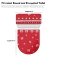 thumbnail image 5 of HELLHERO Snowflakes Universal Elastic Fabric Toilet Lid Cover Set Fits All Toilet Shapes Toilet Covers Set & Machine Washable for Bathroom Home Comfort, 5 of 5