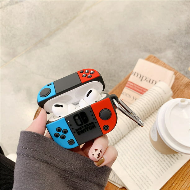 AirPods Pro Case Cartoon 3D Retro Vintage, GMYLE Silicone Protective Shockproof Earbuds Case Cover Skin Compatible for Apple Pro 2019 2020 (Nintendo Switch) -