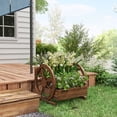 thumbnail image 7 of Wooden Wagon Planter Box, 3-Tier Raised Garden Bed, for Vegetables Flowers Herbs, 25" x 24" x 23", 7 of 7