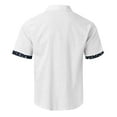 thumbnail image 4 of Cathalem Mens Shirts Casual Stylish Spring Men's Casual Shirts Short Sleeve Button Down Shirts Fashion Summer Beach Shirt(White,XXXL), 4 of 5