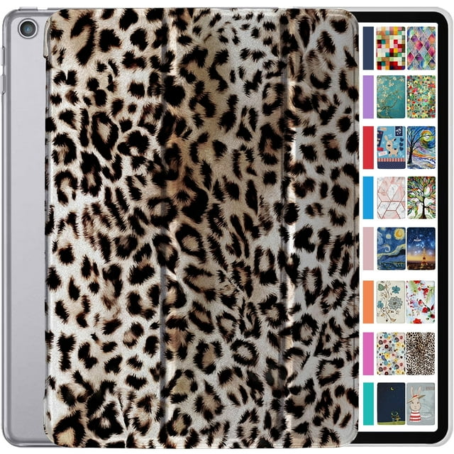 iPad 5th Gen 9.7" 2017 Étui avec Support Caractéristique A1822 A1823 MP2F2LL/A MP2G2LL/A MPGT2LL/A MPGW2LL/A MP2H2LL/A MP2J2LL/A MP242LL/A MP252LL/A MPGA2LL/A MPGC2LL/A MP2D2LL/A MP2E2LL/A Leopard