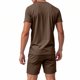 thumbnail image 4 of Pantalones de Cordón para Hombre Color Sólido Casual Ejercicio Bolsillo Pantalones Cortos Manga Corta V-Cuello Blusas Conjuntos, 4 of 7