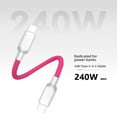 thumbnail image 3 of YIEMEEN USB C Straight Head Data Cable Wire Male to Male Type C Data Sync Cord Line 240W Fast Charging for Laptops Phones, 3 of 13