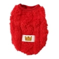 thumbnail image 2 of TINKER Pet Dog Cute Fleece Sweater, Warm Winter Puppy Pet Coat, Soft Dog Jacket Clothing, for Small Medium Dogs Puppy Kitten (Red XS-XL), 2 of 15
