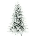 thumbnail image 1 of HOMCOM 6ft Christmas Tree, Full Flocked Pine Tree, Easy Assembly, 1 of 10