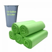 CCOCC 13 Gallon Trash Bag 75 Counts,13 Gal Biodegradable Tall Kitchen Trash Bags,Unscented,Size Expanded For Home,Office Kitchen Trash Can