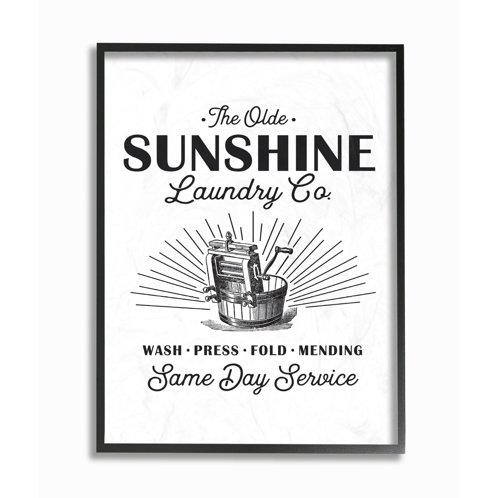 The Stupell Home Decor Collection Olde Sunshine Laundry Co Vintage Sign Wall Art