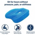 thumbnail image 3 of Gel Seat Cushion, Heavy-Duty Honeycomb Gel Seat Cushion for Long Sitting Pressure Relief, Non-Slip Soft Breathable Cooling Cushion for Office Chair Car Seat, Ergonomic Support (Blue), 3 of 8