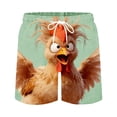 thumbnail image 2 of Xdegoge Novelty Swim Trunks for Men Quick Dry Funny 3D Graphic Board Shorts Animal Print Beach Wear with Drawstring Elastic Waist Casual Summer Surfing Bathing Suits, 2 of 5