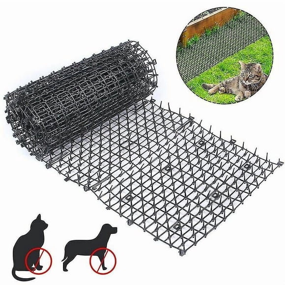 Anti-cat mat with barbed mesh garden anti-dog cat pet plastic anti-stab pet black 200*28cmFonepro