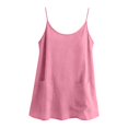 thumbnail image 3 of WTXUE Women Cotton Linen Tank Tops Casual Sleeveless Crewneck Camisole Loose Fit Spaghetti Strap Cami Shirts Sundress with Pockets Dressy Casual Beach Vacation Blouses Business Work Tops Pink L, 3 of 6