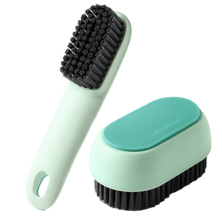 

Laundry Brush Shoe Brush Shoe Cleaning Brush Scrub Brush for Stains Household Cleaning Brushes Bathroom - Green shoe brush + green clothes brush