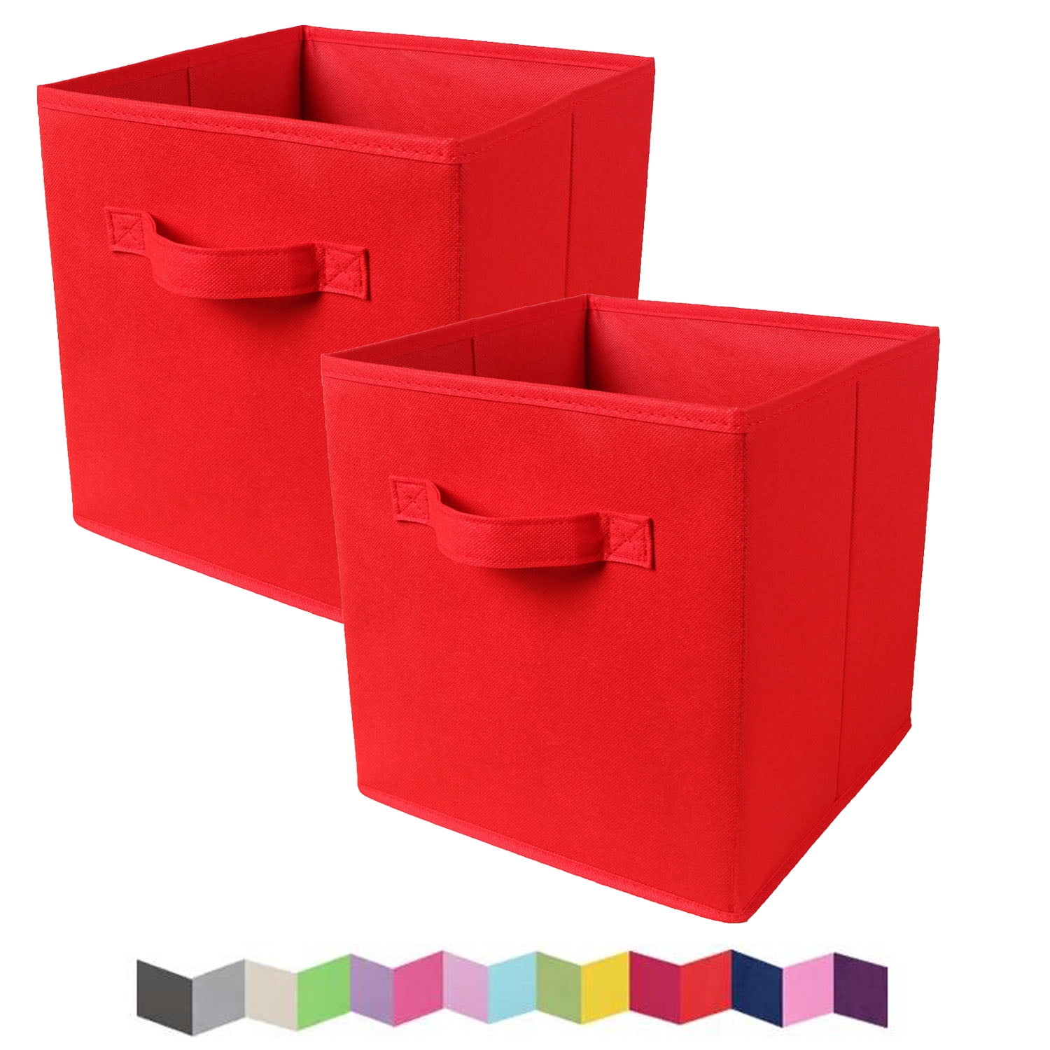 PinkSheep Foldable Fabric Storage Cube Bins, 11" Cube Organizer Basket
