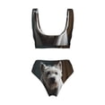 thumbnail image 5 of Daiia Dog Wrapped in Towel 1 Women's Bikini Set Two Piece Swimsuit High Waisted Bikini Adjustable Straps Bikini Perfect for Beach, Pool, and Summer Vacation-Medium, 5 of 9