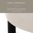 thumbnail image 4 of Maven Lane Celia Contemporary Upholstered Ottoman with Refined Black Wood Finish, 4 of 6