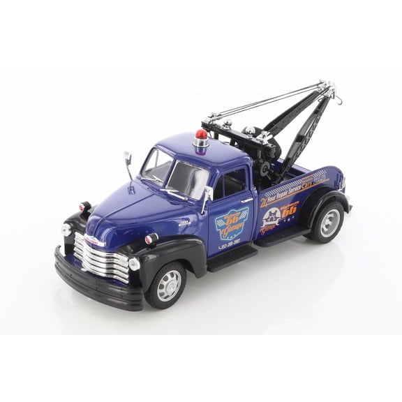 1953 Chevy Tow Truck, Blue - Welly 22086S/4D - 1/24 scale Diecast Model Toy Car (Brand New but NO BOX)