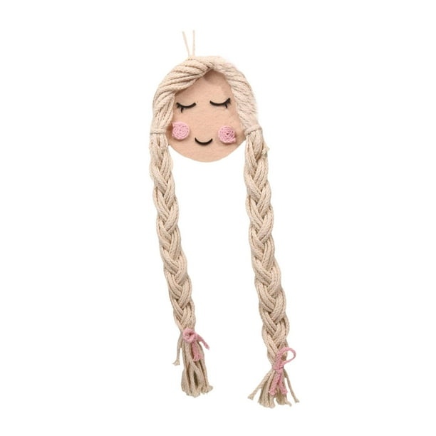 Organizador de diademas con soporte para moños para el cabello, decoración para colgar en la pared, para niñas, exhibición, organizador para colgar en beige