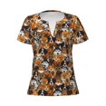 thumbnail image 4 of Wukai Dogs Different Breeds Casual V-Neck Graphic Tees for Women: Lightweight and Breathable Summer Tops with Stylish Design-XX-Large, 4 of 8
