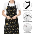 thumbnail image 4 of Kdxio Gold Dog Paw Apron with Pockets Adjustable Kitchen Aprons for Men Women Waterproof Aprons for Cooking,Drawing,Crafting, Baking Household Cleaning, 4 of 5