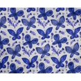 thumbnail image 4 of oneOone Polyester Lycra Indigo Blue Fabric Insect & Floral Feather Sewing Craft Projects Fabric Prints By Yard 56 Inch Wide, 4 of 4