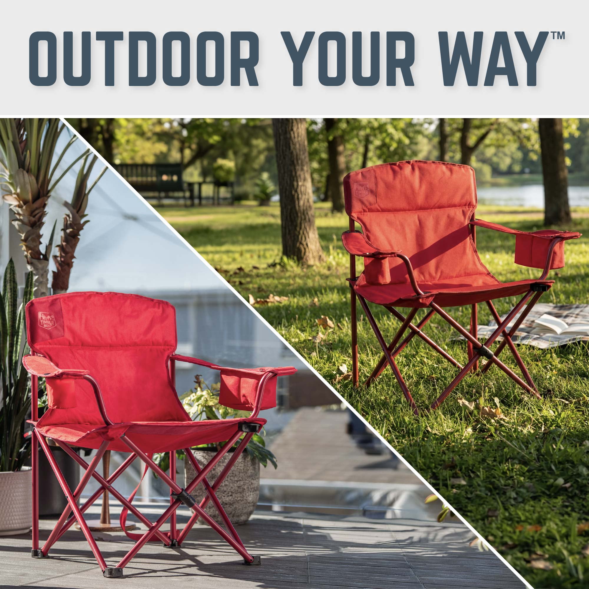 Timber Ridge LIRA™ Oversized Camping Chair with Built-In Cooler