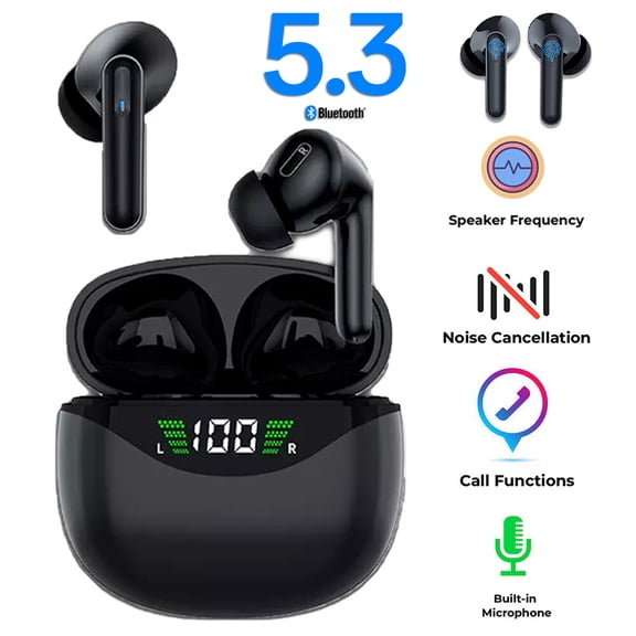 FungLam Bluetooth Earbuds Headset 5.3 Wireless Noise Cancelling TWS Trucker Waterproof