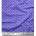 thumbnail image 1 of Soimoi Purple Poly Georgette Fabric Dot & Ribbon Ethnic Print Fabric by the Yard 52 Inch Wide, 1 of 3