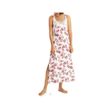 

CHARTER CLUB Intimates White Floral Nightgown S