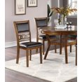 thumbnail image 3 of Watson 5pc Dining Set Round Table w 4x Side Chairs - Walnut, 3 of 20