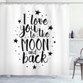thumbnail image 1 of Ambesonne I Love You Shower Curtain, Inspiration Romance, 69"Wx75"L, Black White, 1 of 3