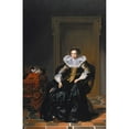 thumbnail image 2 of Thomas de Keyser 13x18 Black Ornate Wood Framed Double Matted Museum Art Print Titled - Portrait of a Lady (1632), 2 of 5