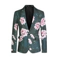 thumbnail image 5 of Chaqueta de traje para hombre Inspire Chic con estampado floral, solapa de muesca, casual, blazer de un botón 38 Rosa Marino, 5 of 5