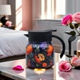 thumbnail image 7 of Clearance Under $20 Vintage Floral Pattern Tea In 800 Stainless Thermal Carafe With Lid For Hot Drinks Tea Pot Insulated Teapot With Lid(Orange 800ml/, 7 of 7