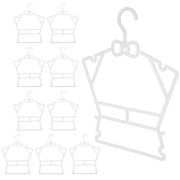 Masteelf 10 Pcs Baby Hanger Multipurpose Hangers Baby Child 38.00X29.70X0.30CM White