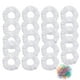 thumbnail image 1 of Scrunchies blancos para el elástico del pelo del sostenedor de la cola de caballo del partido del teñido del lazo, 20 PCS Namotu WMPH-812, 1 of 7