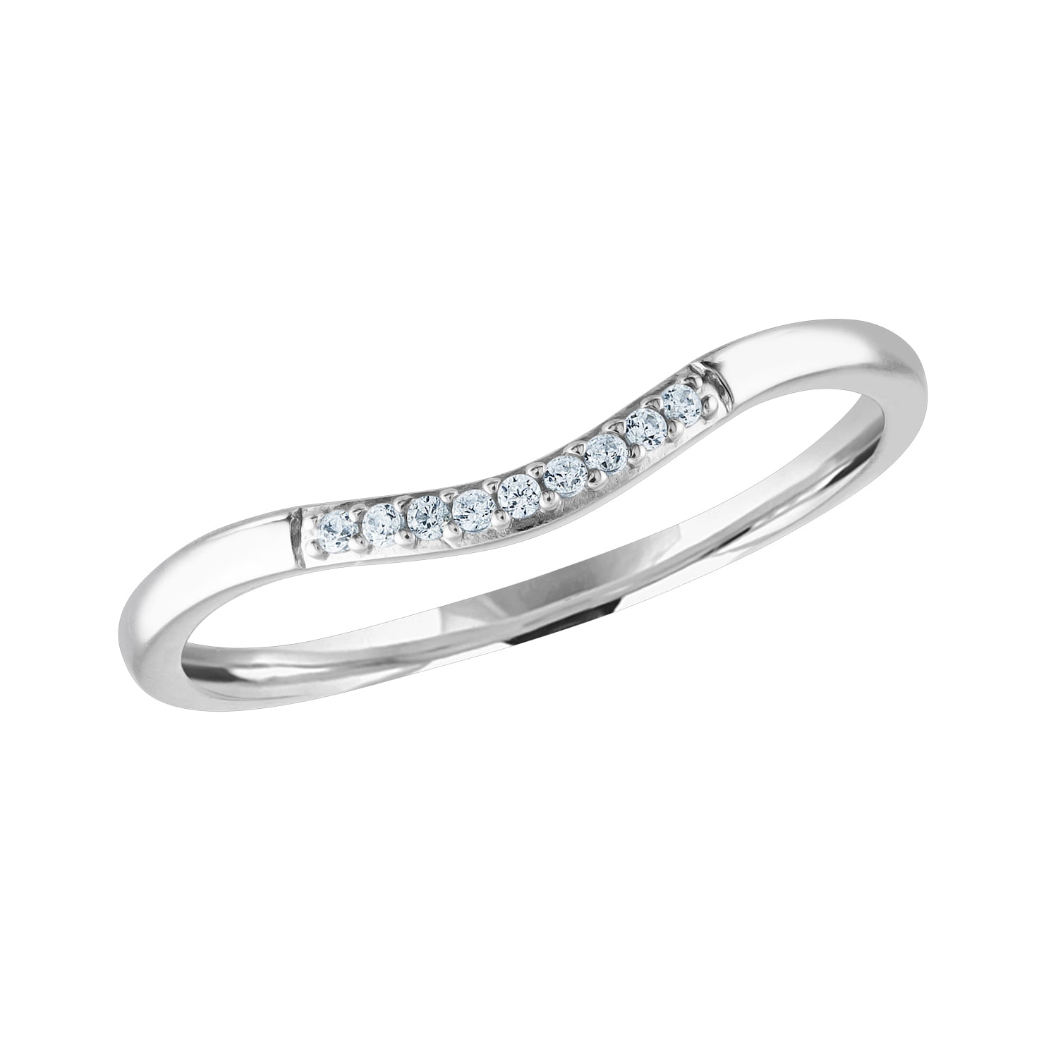 Sterling Silver and Diamond Accent Stackable Ring