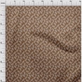 thumbnail image 4 of oneOone Polyester Spandex Brown Fabric Asian Floral Block Sewing Material Print Fabric By The Yard 56 Inch Wide, 4 of 5