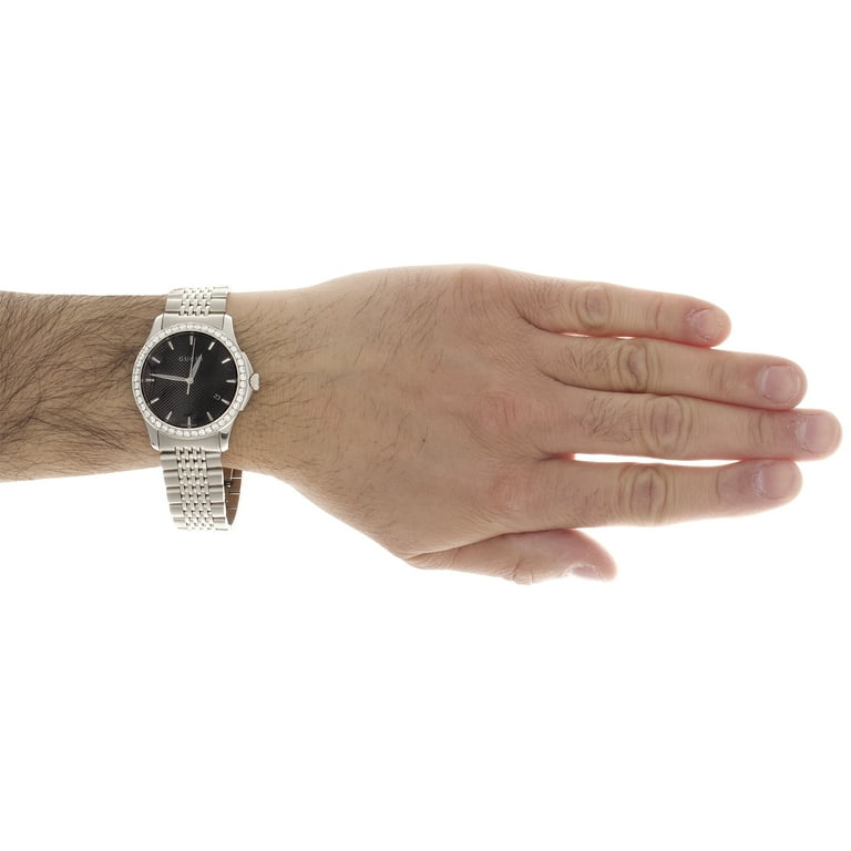 グッチ GUCCI YA126402 ブラック Gucci Ya126402 Diamond Watch Black Dial G-Timeless 38mm