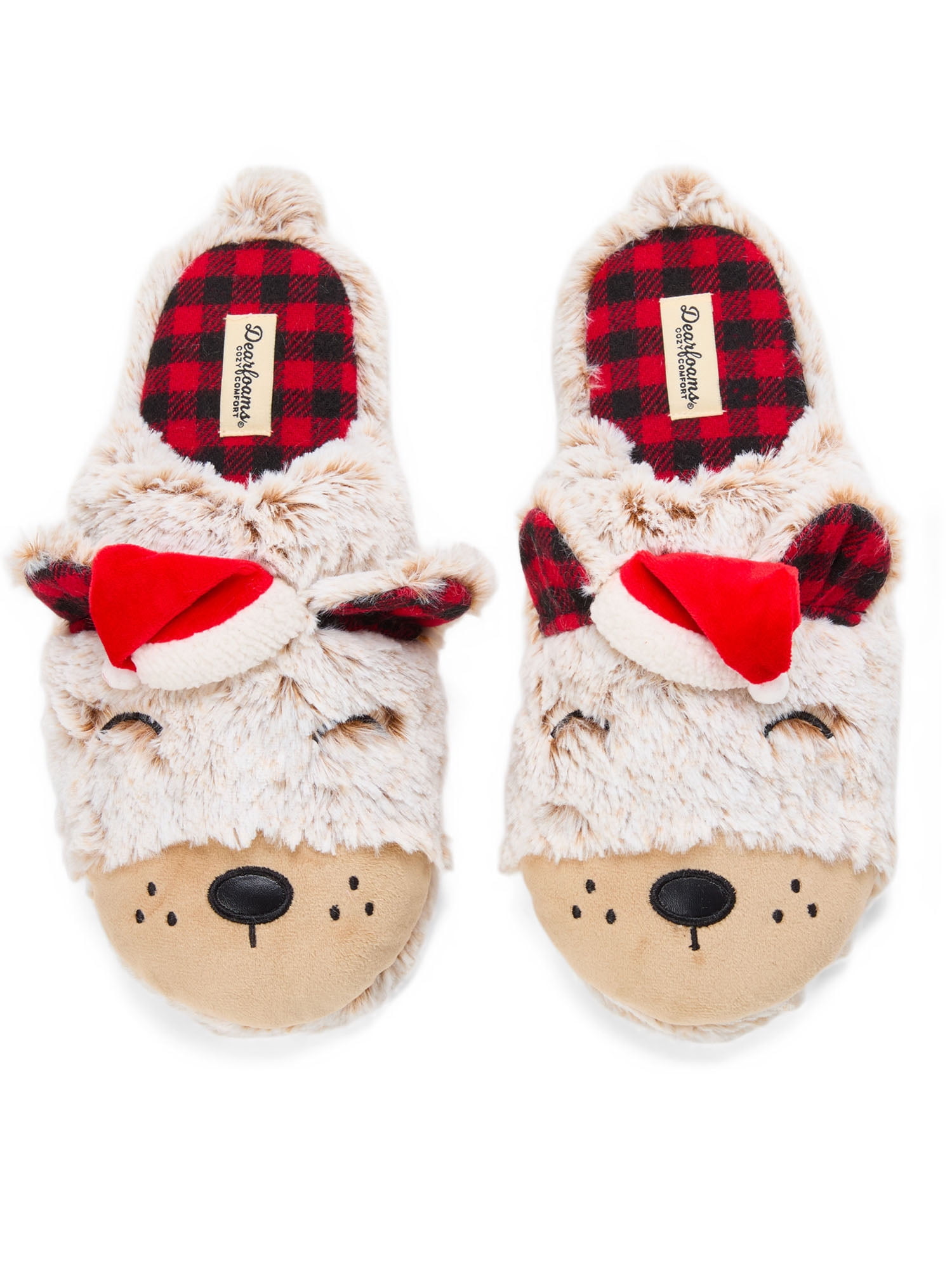 Dearfoams Cozy Comfort Matching Family Bear Slippers