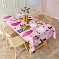 thumbnail image 2 of Halloween Pink Ghosts and Witchy Elements Rectangle Tablecloth 60"x120",Waterproof Polyester Rectangle Table Cloth, Wipeable Spillproof Polyester Tablecloth for Dining, Camping, Indoor and Outdoor, 2 of 6