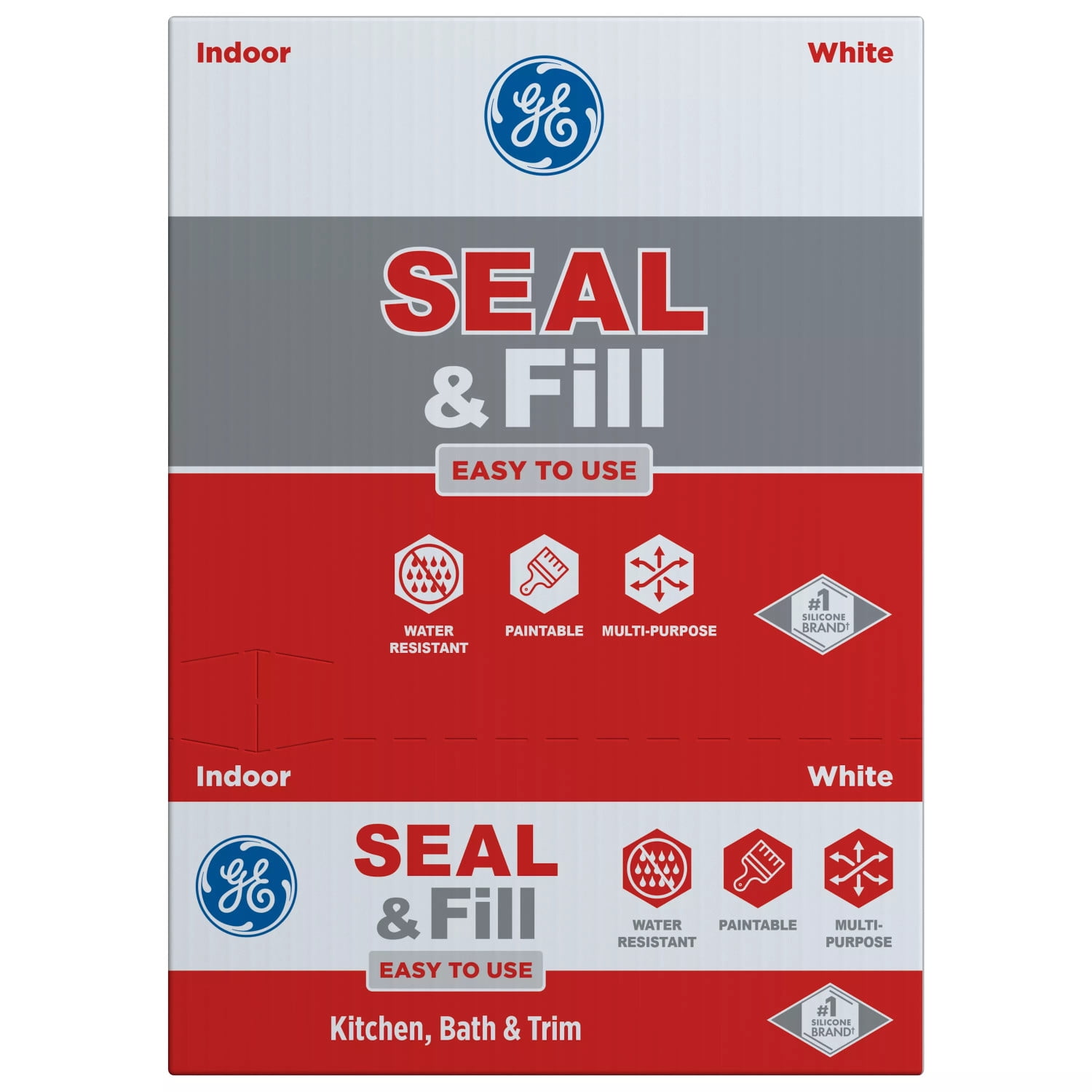 (3 pack) GE Seal And Fill Multipurpose Kitchen & Bath, Pack of 1, White 5.5 fl oz Tube